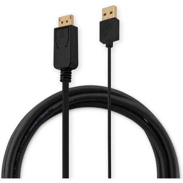 Кабель Buro HDMI-DP-2M (2 м, черный)