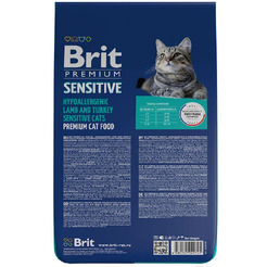 Сухой корм для кошек Брит Premium Cat Sensitive с ягненком и индейкой 5049738 (2кг)