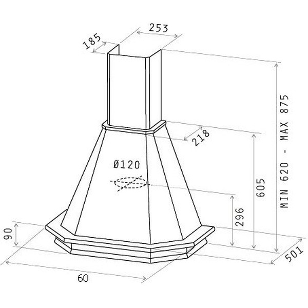 Кухонная вытяжка Elica Emerald WH/A/60 T.Grezzo