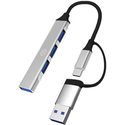 Разветвитель USB-C + USB-A Digma DHUB-4USB-AC-3.0