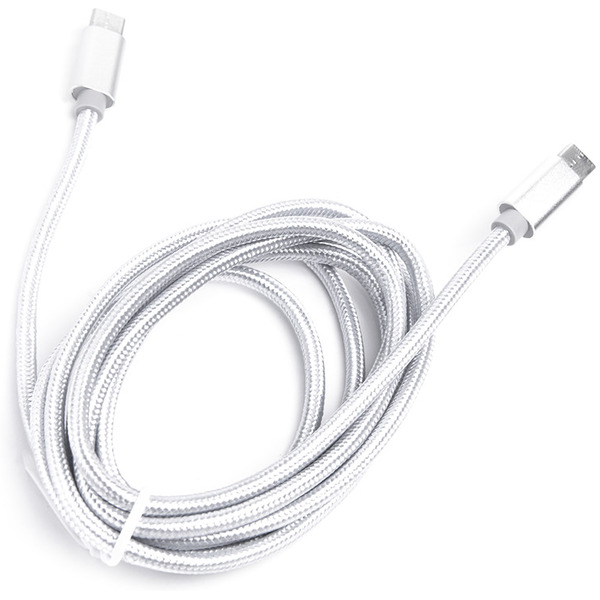 Кабель ATOM USB Type-C 3.1 - USB Type-C 3.1 1.8м (серебристый)