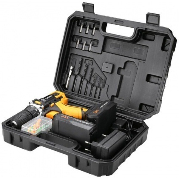 Дрель-шуруповерт Deko DKCD20FU-Li SET 63-2 (063-4093) с 2-мя АКБ