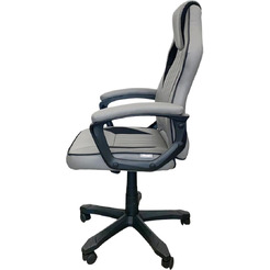 Кресло офисное SITUP Luna chrome (экокожа Grey / сетка Black)