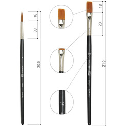 Набор кистей BRAUBERG Art Classic 200969 (12 шт)