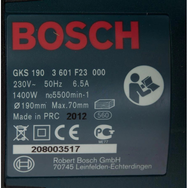Дисковая пила Bosch GKS 190 Professional (0601623000)
