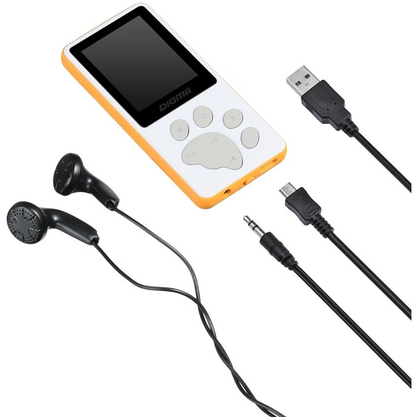 Плеер MP3 Digma S4 8GB (белый/оранжевый)