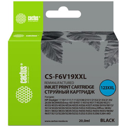 Картридж струйный Cactus CS-F6V19XXL №123XL (черный)