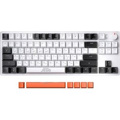 Клавиатура JEGG ZA87 Pro White Black Orange (TNT Yellow)