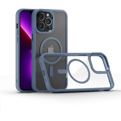 Задняя накладка CASE Acrylic MagSafe Apple iPhone 12 / 12 Pro голубой
