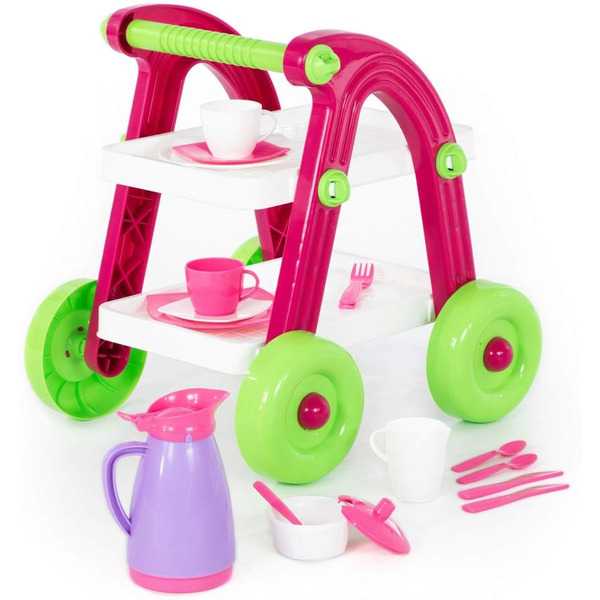 Набор игрушечной посуды Полесье Сервировочный столик Stars Chef 44655 (в пакете)