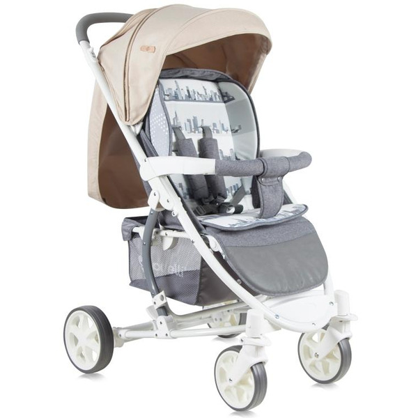 Коляска прогулочная «книга» Lorelli S300 2017 Grey&Beige Cities (10020841747)