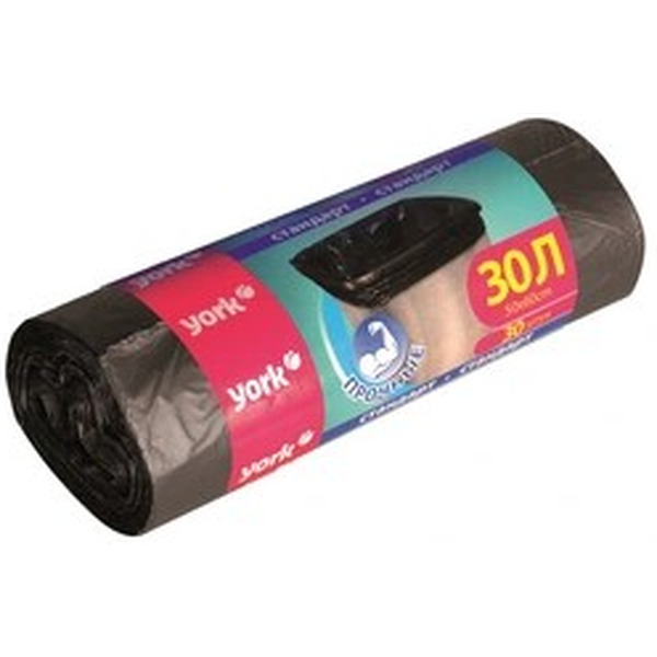 Мешки для мусора 30л. York (30 шт) 9281032048