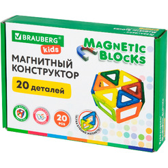 Магнитный конструктор Brauberg Kids Magnetic Blocks 665718