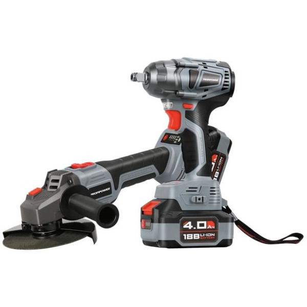 Набор 2в1 ProfiPower E0092 (УШМ E0080 и гайковерт E0081)