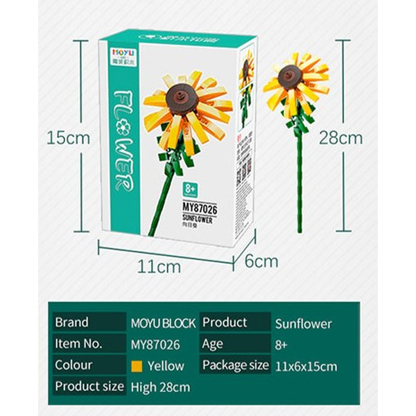 Игрушка конструктор MOYU Подсолнух MY87026