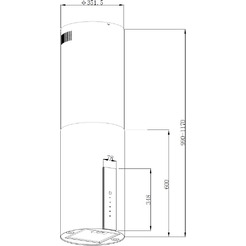 Кухонная вытяжка Korting KHA 35808 DW Cylinder