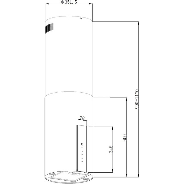 Кухонная вытяжка Korting KHA 35808 DW Cylinder