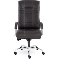 Кресло офисное UTFC Атлант В хром МБ К10 (коричневый)