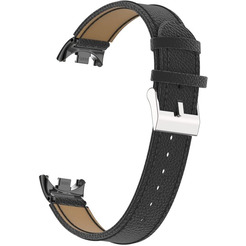 Ремешок Bingo Leather Litchi для XIAOMI Mi Band 8 Черный