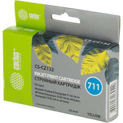 Картридж струйный Cactus CS-CZ132 №711 (желтый)