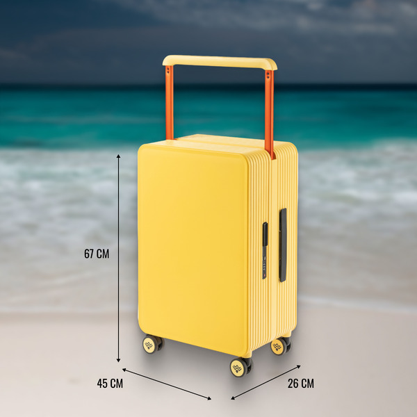 Чемодан DoubleW 005# (M, желтый)
