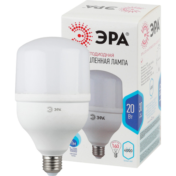 Лампочка ЭРА STD LED POWER T80-20W-4000-E27