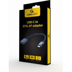Кабель Cablexpert A-USB3C-OTGAF-01 USB Type-A - USB Type-C (0.15 м, фиолетовый)