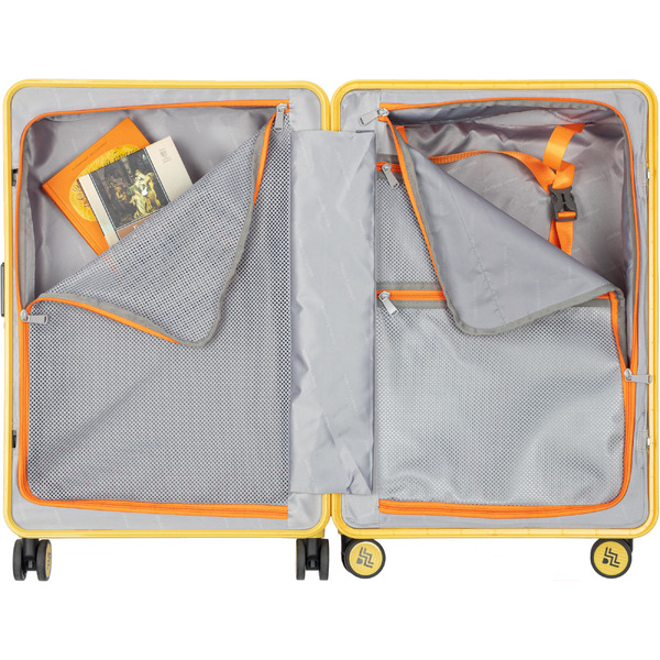 Чемодан DoubleW 005# (M, желтый)