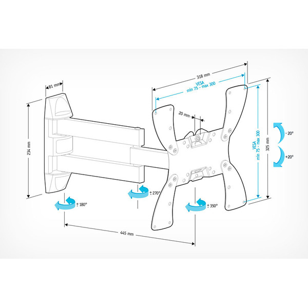 Кронштейн HOLDER LCDS-5066черн.глянец