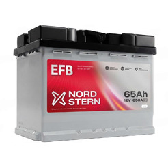 Автомобильный аккумулятор NORD STERN NS650F EFB R+ (65 Ah)