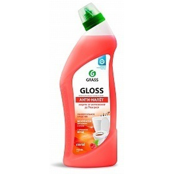 Чистящий гель для ванны и туалета GRASS Gloss coral 1л (125548)