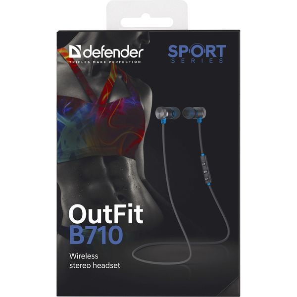 Наушники Defender OutFit B710 (черный+синий)
