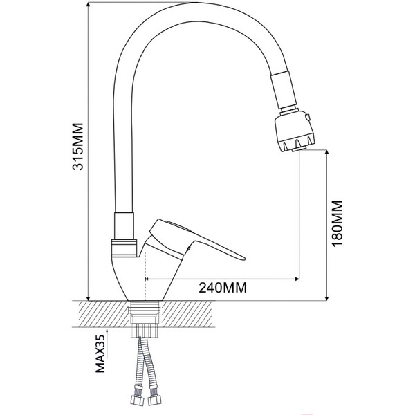 Смеситель для кухни ECONOCE EC0246