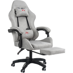 Вибромассажное кресло Calviano 1584 (велюр, серый)