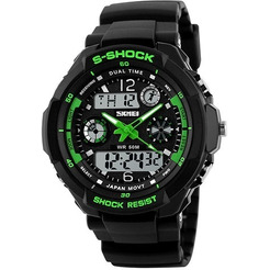 Наручные часы Skmei S-Shock 0931-1 (черный/зеленый)