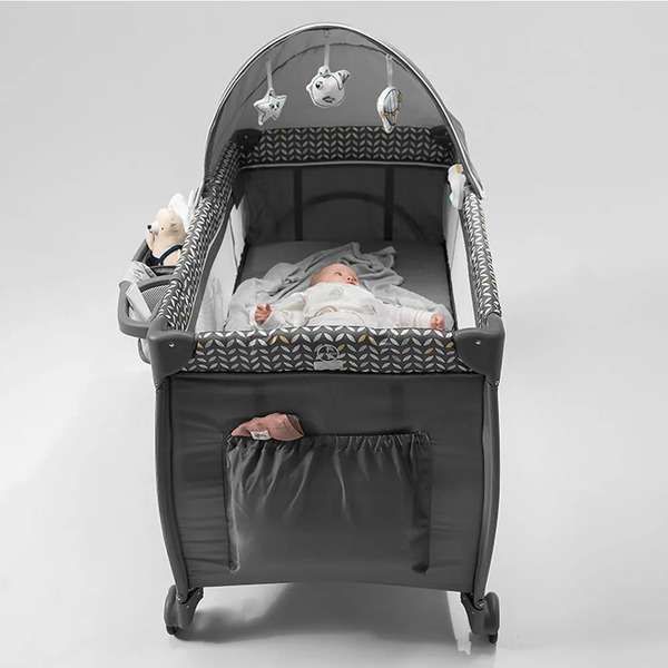 Кровать-манеж Lionelo Sven Plus (Grey Scandi)