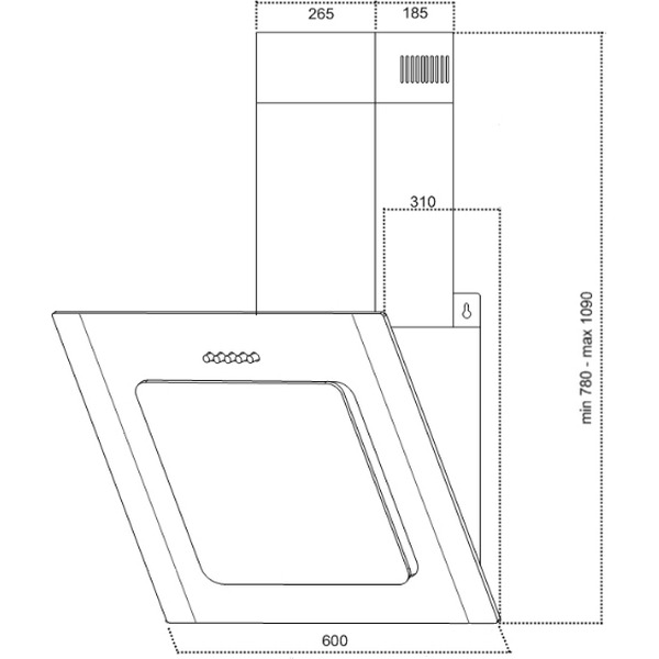 Вытяжка Germes Delta 60 decor White