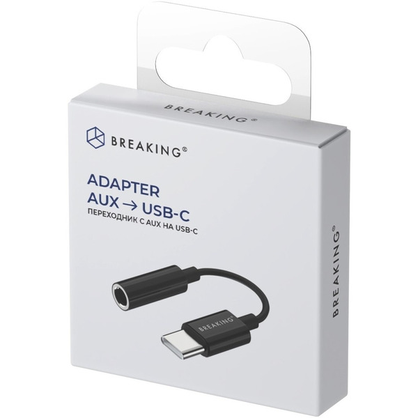 Адаптер AUX 3.5мм - USB-C Breaking 24560 (черный)
