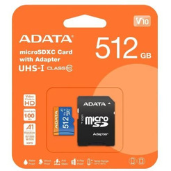 Карта памяти ADATA Premier AUSDX512GUICL10A1-RA1 microSDXC 512GB (с адаптером)
