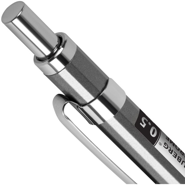 Карандаш BRAUBERG CHROME 181969 0,5 мм + грифели HB 12 шт