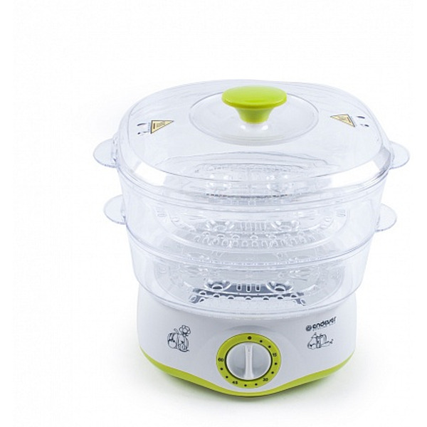 Пароварка стационарная Endever Vita-161 (белый/зеленый)