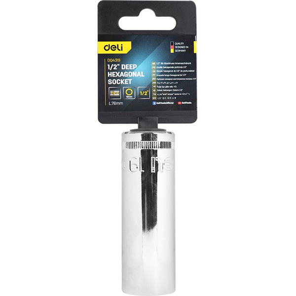 Головка торцевая шестигранная Deli EDQ4319