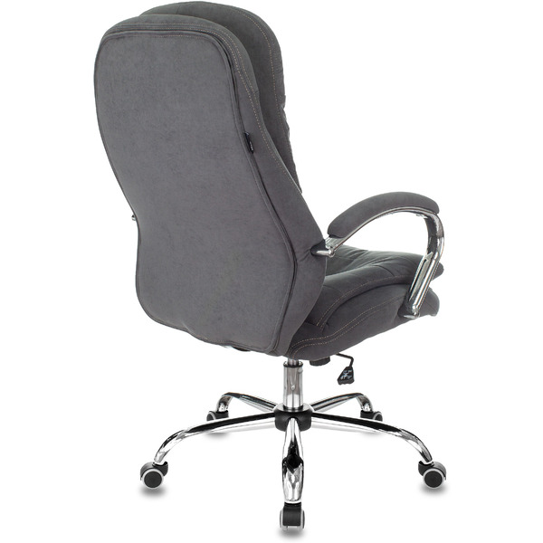 Кресло для руководителя Бюрократ T-9950SL Fabric ткань, серый, крестов. Хром