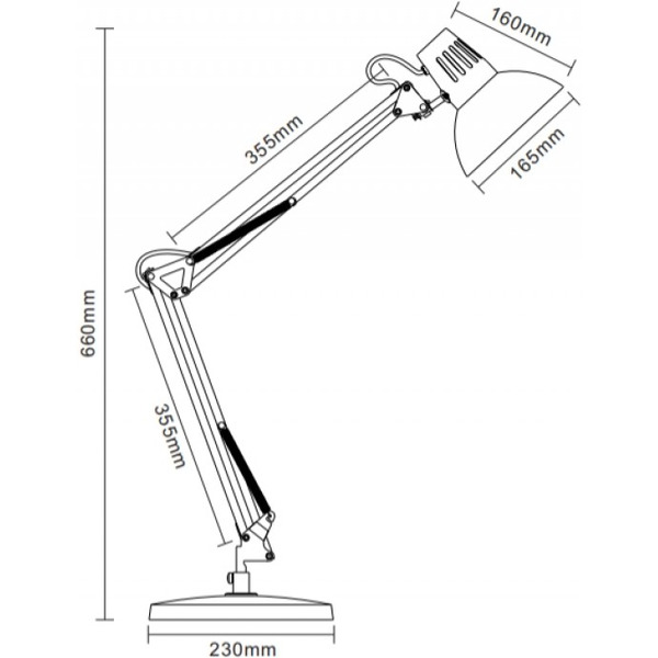 Светильник настольный CAMELION Berlin KD-431A (белый/хром)