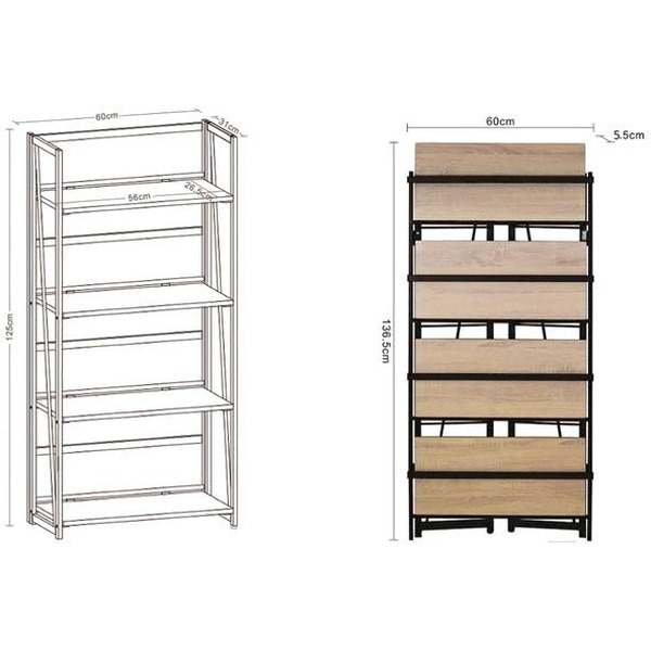 Стеллаж Brabix Loft Sh-001 641229 (дуб антик)