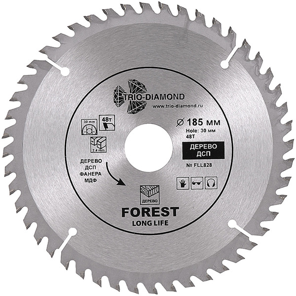 Пильный диск Trio-diamond FLL828 185*30/20/16*48Т