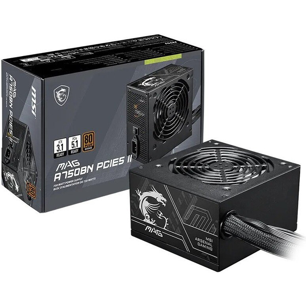 Блок питания MSI MAG A750BN PCIE5 II 306-7ZPSX11-CE0