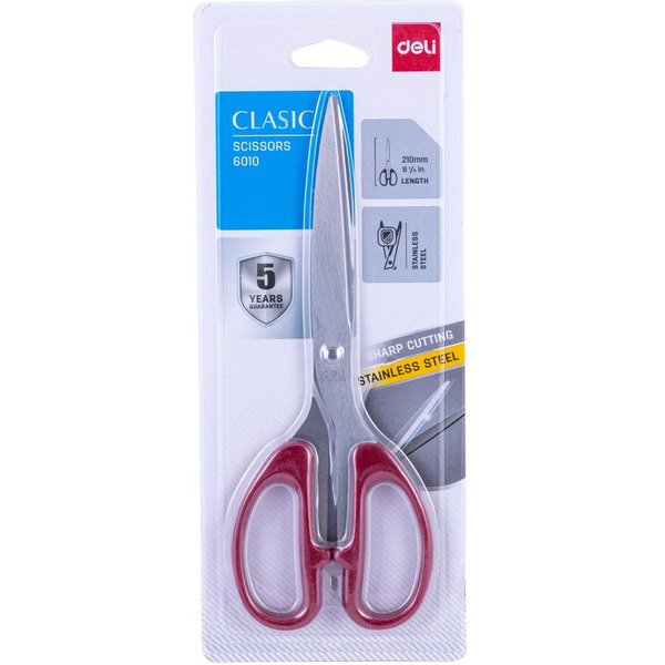 Ножницы 21 см DELI E6010RED