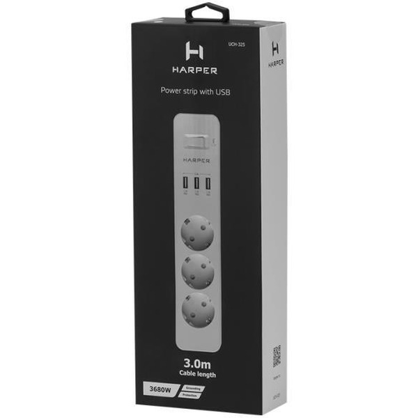 Сетевой фильтр Harper UCH-325 (белый)