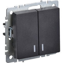 Выключатель IEK Brite ВС10-2-1-БрЧ